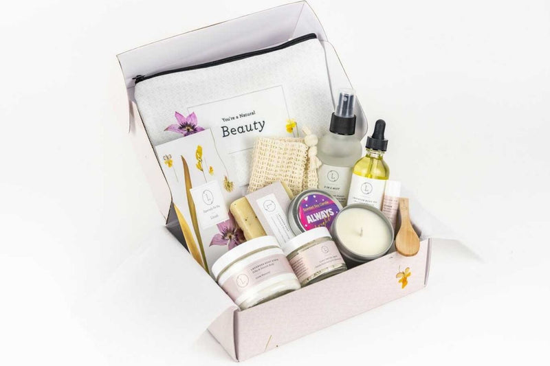 Spa Gift Box, Natural Lavender Bath & Body Relaxing Package    