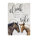 Climb Into Saddle Wall Sign