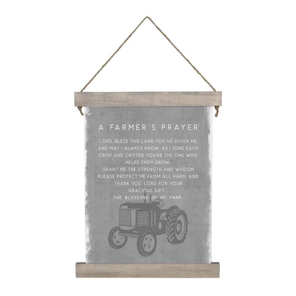 Farmers Prayer Hanging Canvas - Three Mad Hatters Mercantile 