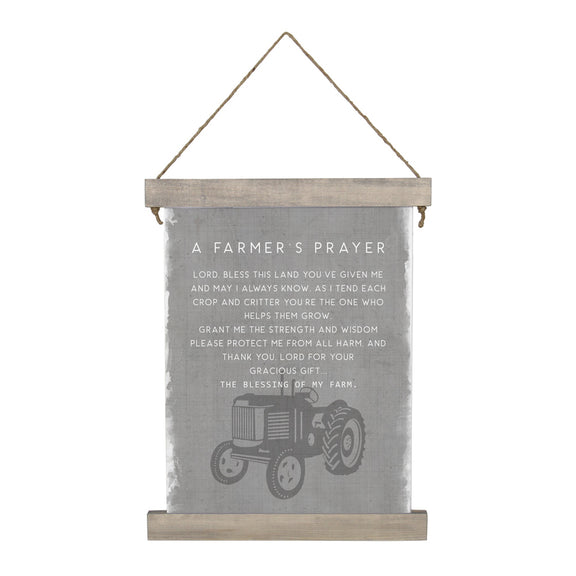 Farmers Prayer Hanging Canvas Hanging Canvas Wall Art   