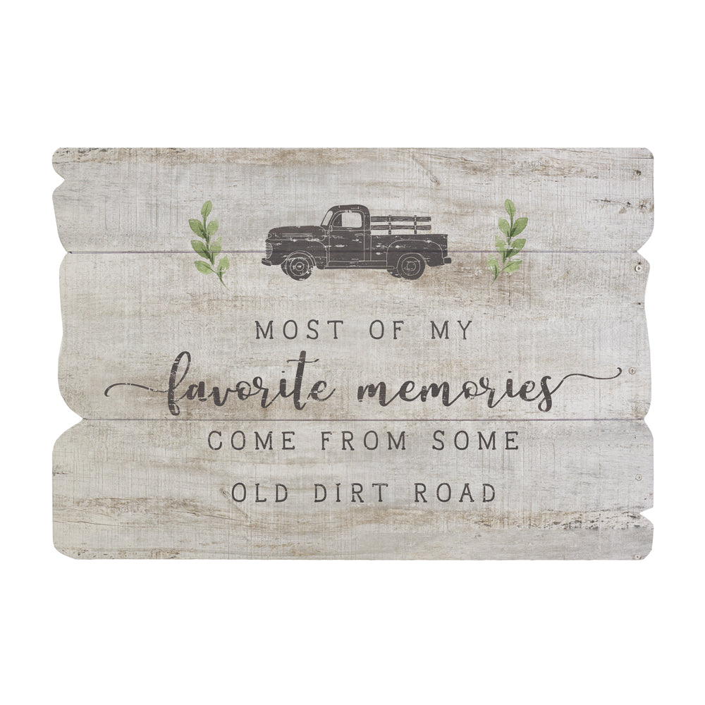 Dirt Road Memories Sign wood sign   